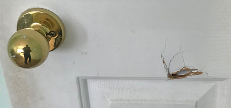 interior door hole repair Piedmont
